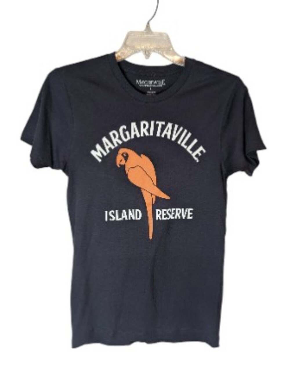 Margaritaville Ladies Fitted Navy Tee with Graphic Sz.S